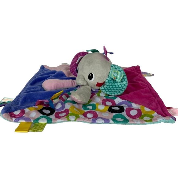 Bright Starts Taggies Elephant Plush Lovey Security Blanket Soft Baby Soother - Picture 3 of 8